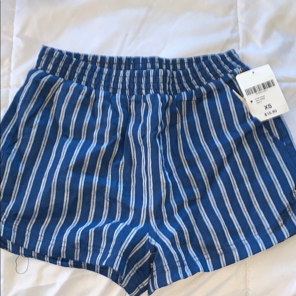 shorts blue and white stripe